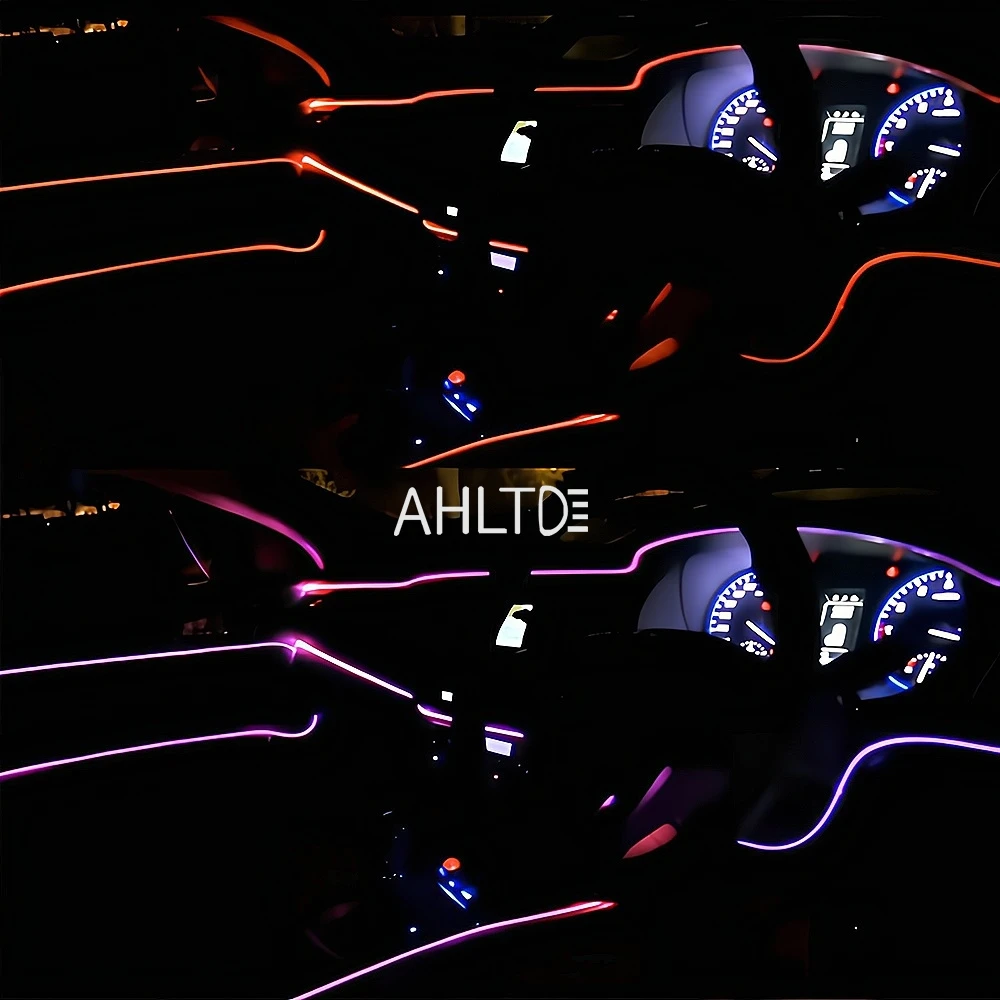 1pcs 5M USB Car Interior Lighting LED Strip Decoration Instrument Panel Wire Rope Tube Line Flexible Neon Light Multiple Colors