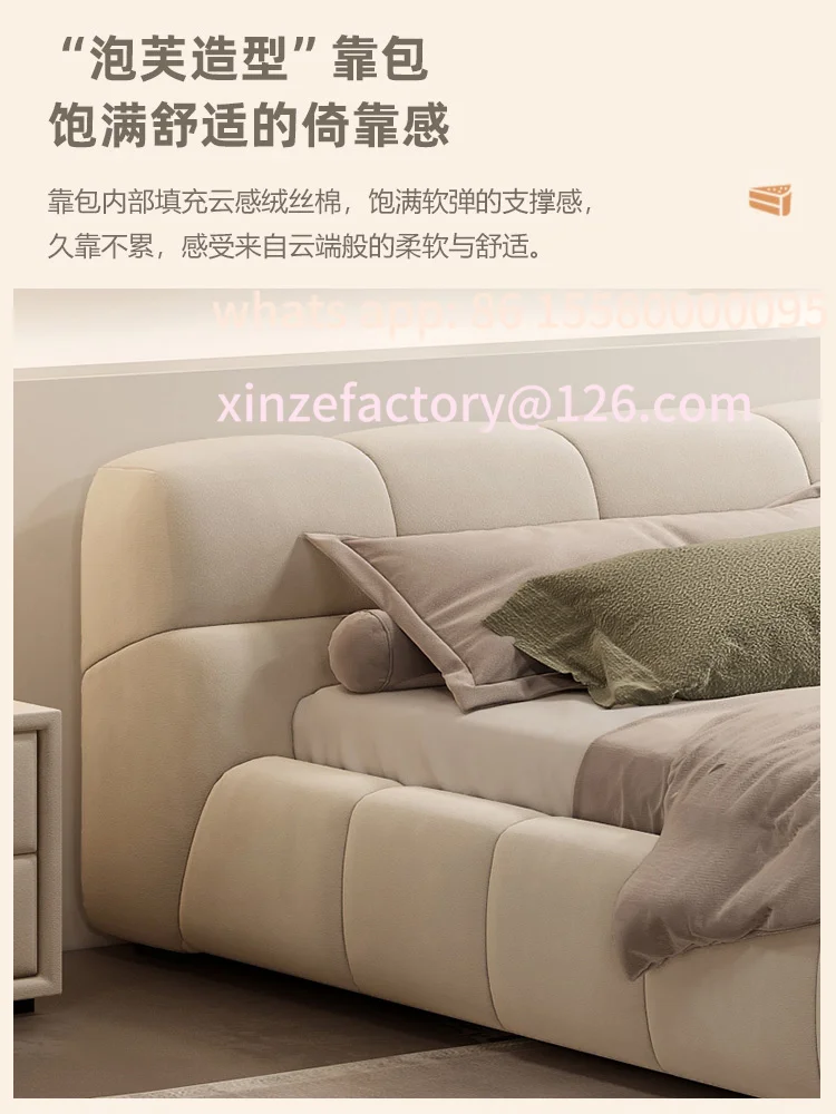 سرير قماشي قابل للتخصيص للقطط، سرير مزدوج حديث وبسيط بطول 1.8 متر، غرفة نوم رئيسية