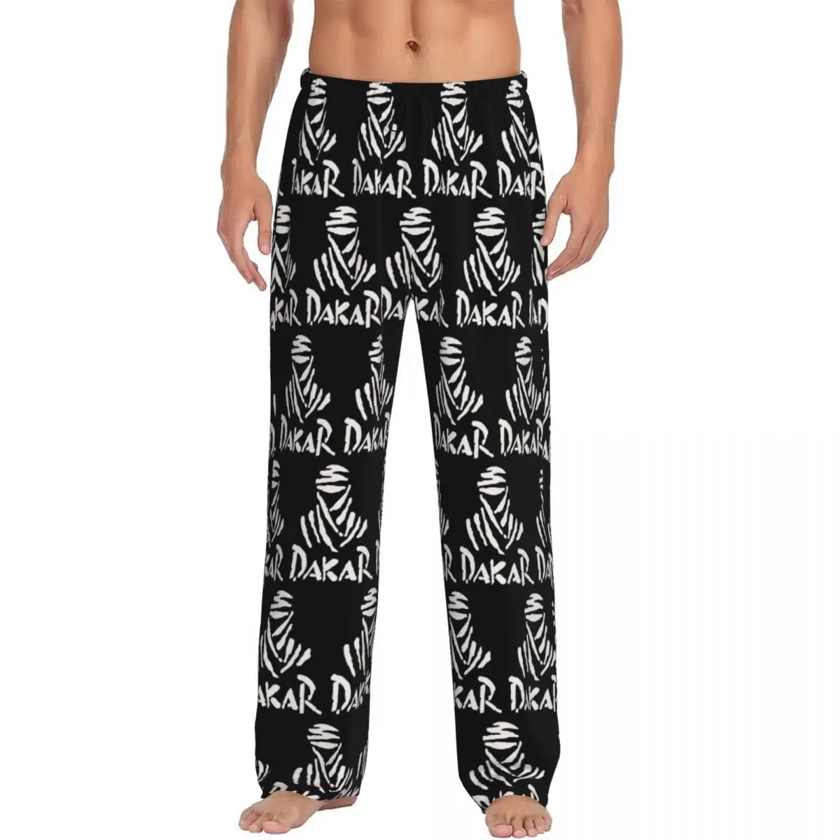 

Custom Dakar Rally Pajama Pants Men Sleepwear Sleep Lounge Bottoms with Pockets