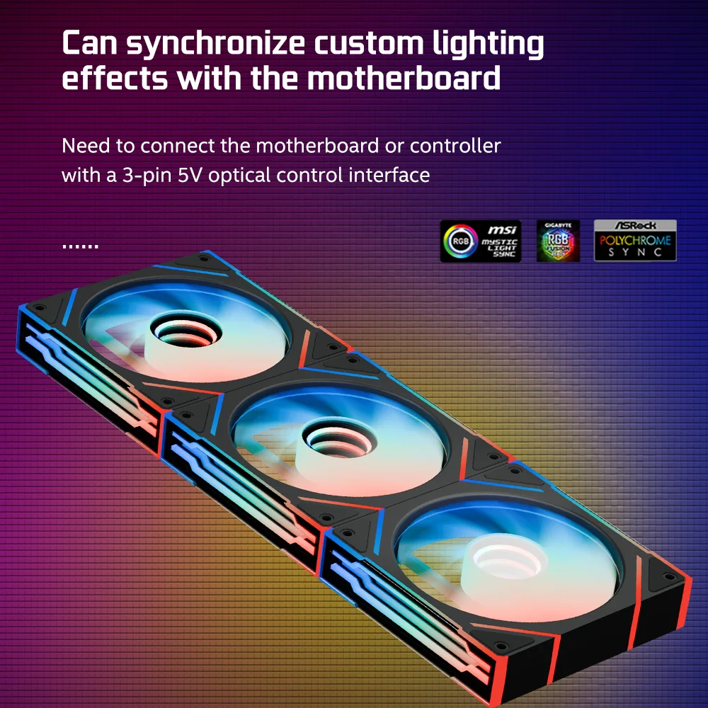 Jungle Leopard Prism 4 EX Case Fan 12CM Cooling Desktop Silent Divine Light Synchronous Side Infinite Mirror PWM