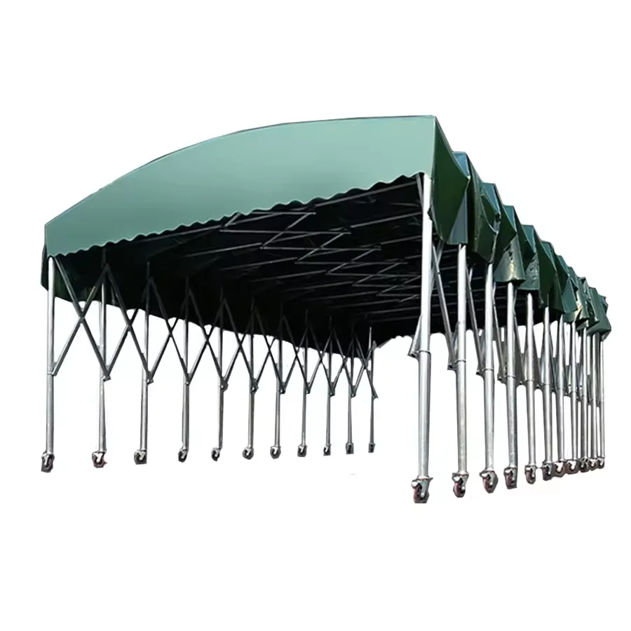 2024 OEM hot sale movable push-pull activity sliding awning, outdoor large warehouse storage tent