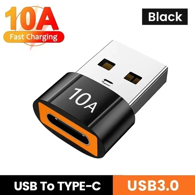USB zu Typ-C Adapter 10A OTG USB 3.0 Typ C Stecker zu USB Buchse Konverter Schnelle Lade Datenübertragung für MacBook iPhone Samsung