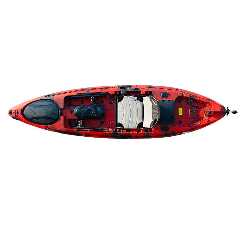 2024 new arrival 10.5ft plastic fishing boat, sea fishing paddle kayak with rudder and chair