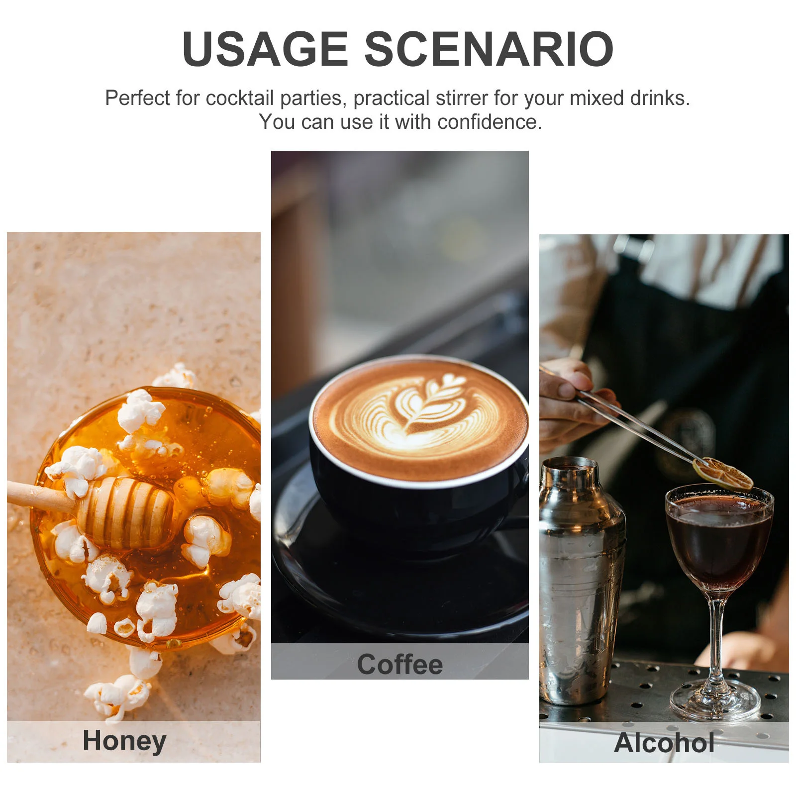 

Shiny Glass Stirring Rod Nonstick Easy Clean Multi-Function Decantation Emulsions Crystallization Home Kitchen Use