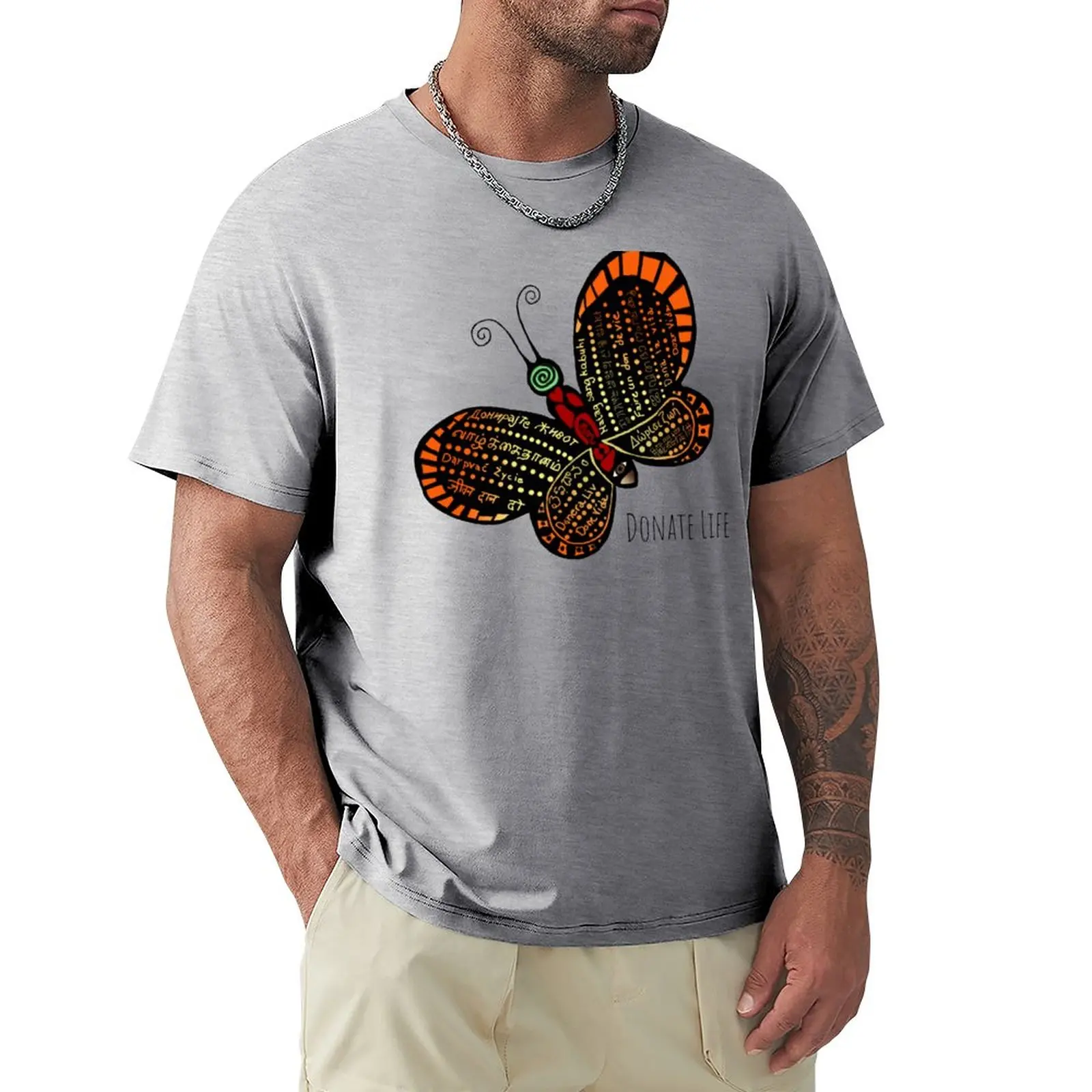 

Donate Life Butterfly 1 T-Shirt oversized korean fashion sports fans mens big and tall t shirts