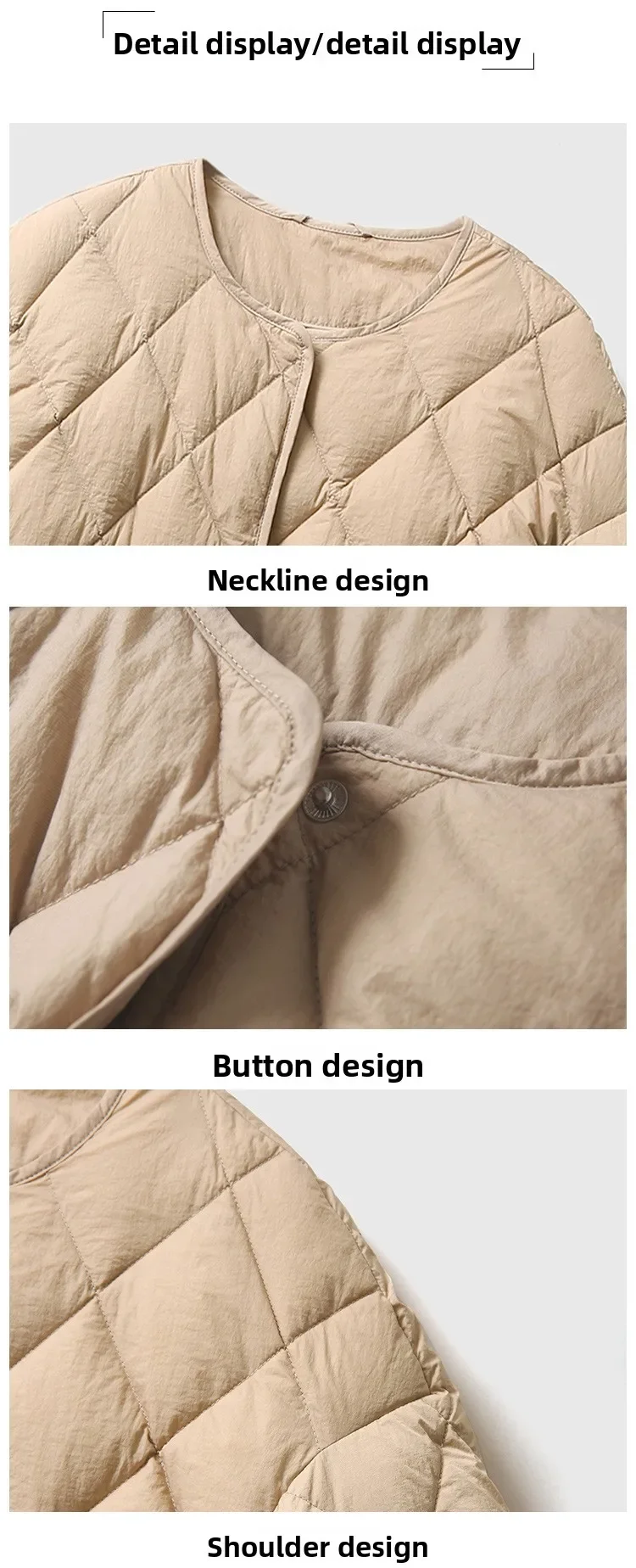 ملابس خارجية شتوية مريحة من نسيج النايلون، سترة نسائية قصيرة وخفيفة الوزن وعصرية #6