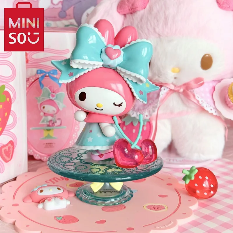 Miniso Sanrio meine Melodie Nachmittags tee Serie Blind Box handgemachte Modell Hobby Sammlung niedlichen Puppe Kawaii Dekoration Mädchen Spielzeug Geschenk