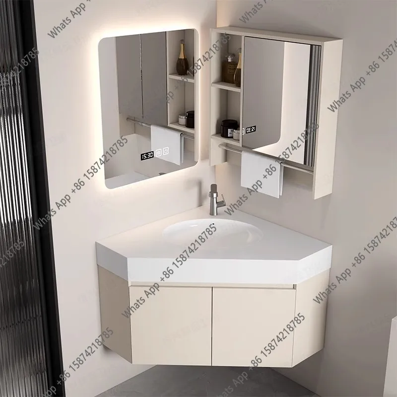 Q Corner Cabinet ，Toilet Extension Bathroom Cabinet Diamond Triangle Washbasin Cabinet，nice