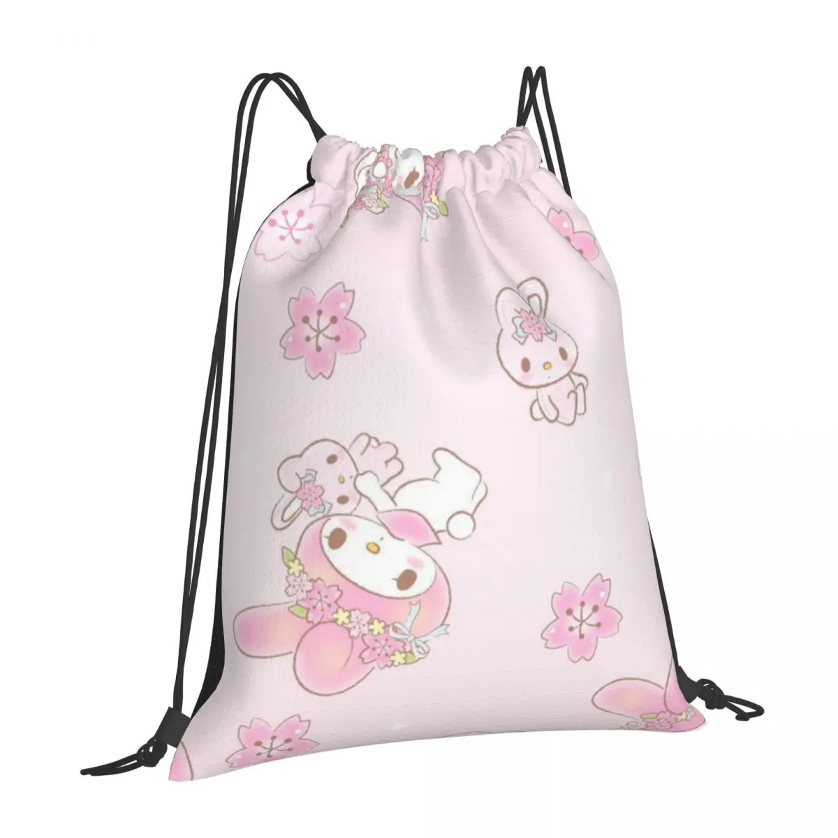 Melody Drawstring Back Pack Bag Travel Storage Package Teenagers Beach Tote Bag School Sport Shoe Bag Portable