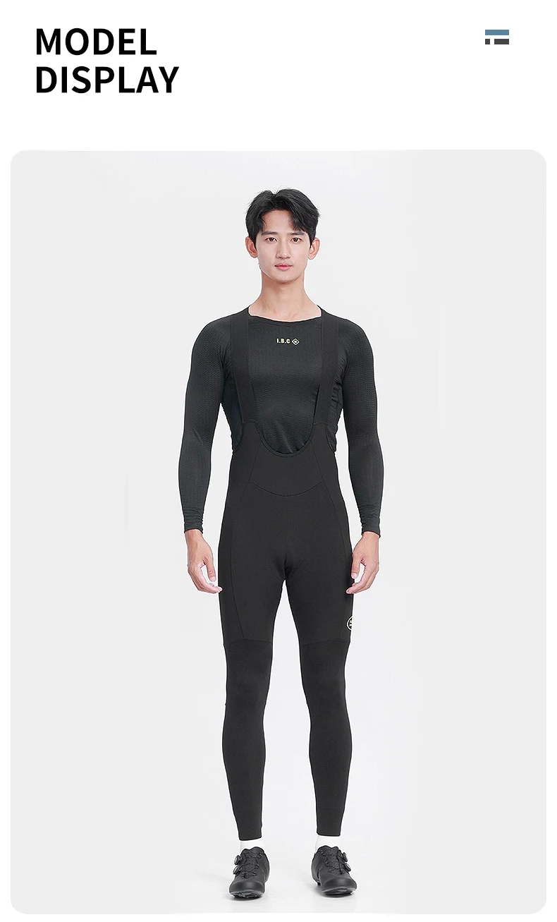 INBIKE Fleece Rennrad Trägerhose für Herren Winter Thermo Radfahren Träger Winddicht Radfahren Fahrradhose MTB Fahrradbekleidung Mann – Detail 14
