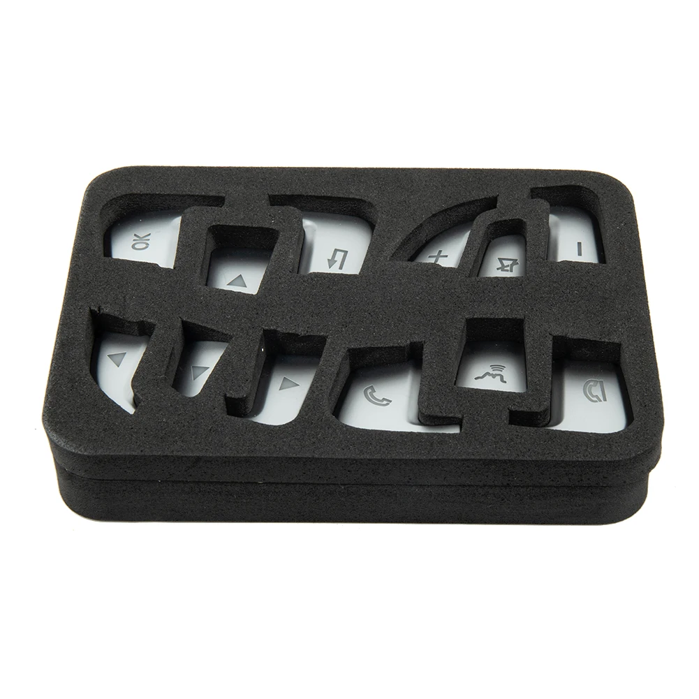 لمرسيدس غطاء أزرار غطاء أزرار غطاء أزرار الكسوة الفضة عجلة القيادة الكسوة ABS غطاء أزرار غطاء أزرار