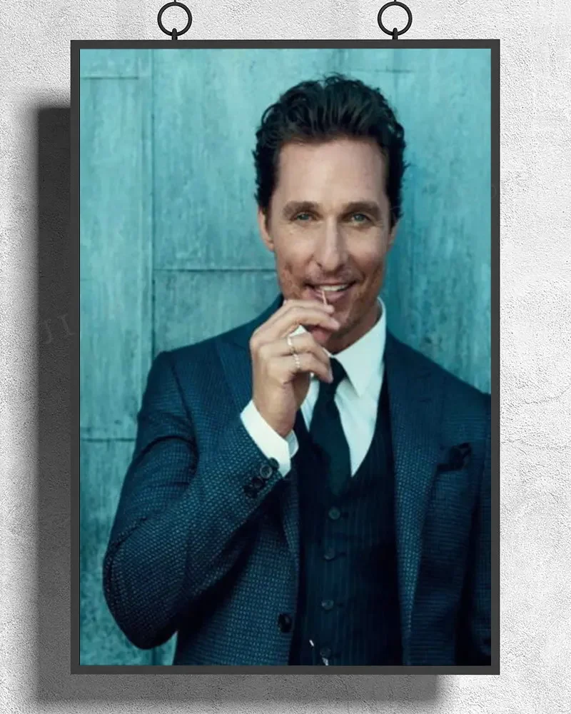 H065 Matthew Mcconaughey American Actor Wall Sticker Silk Poster Art Home Decoration