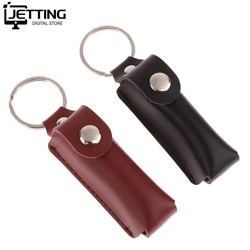 USB Case Protective Bag Portable Pocket Leather Key Ring For Usb Flash Drive