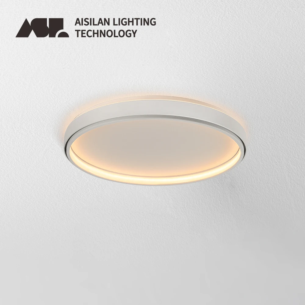 Aisilan Modern Ultra-thin Silicone Lampshades LED Ceiling Light Dustproof 54W Ceiling Lamps for Living Room Bedroom Dining Room