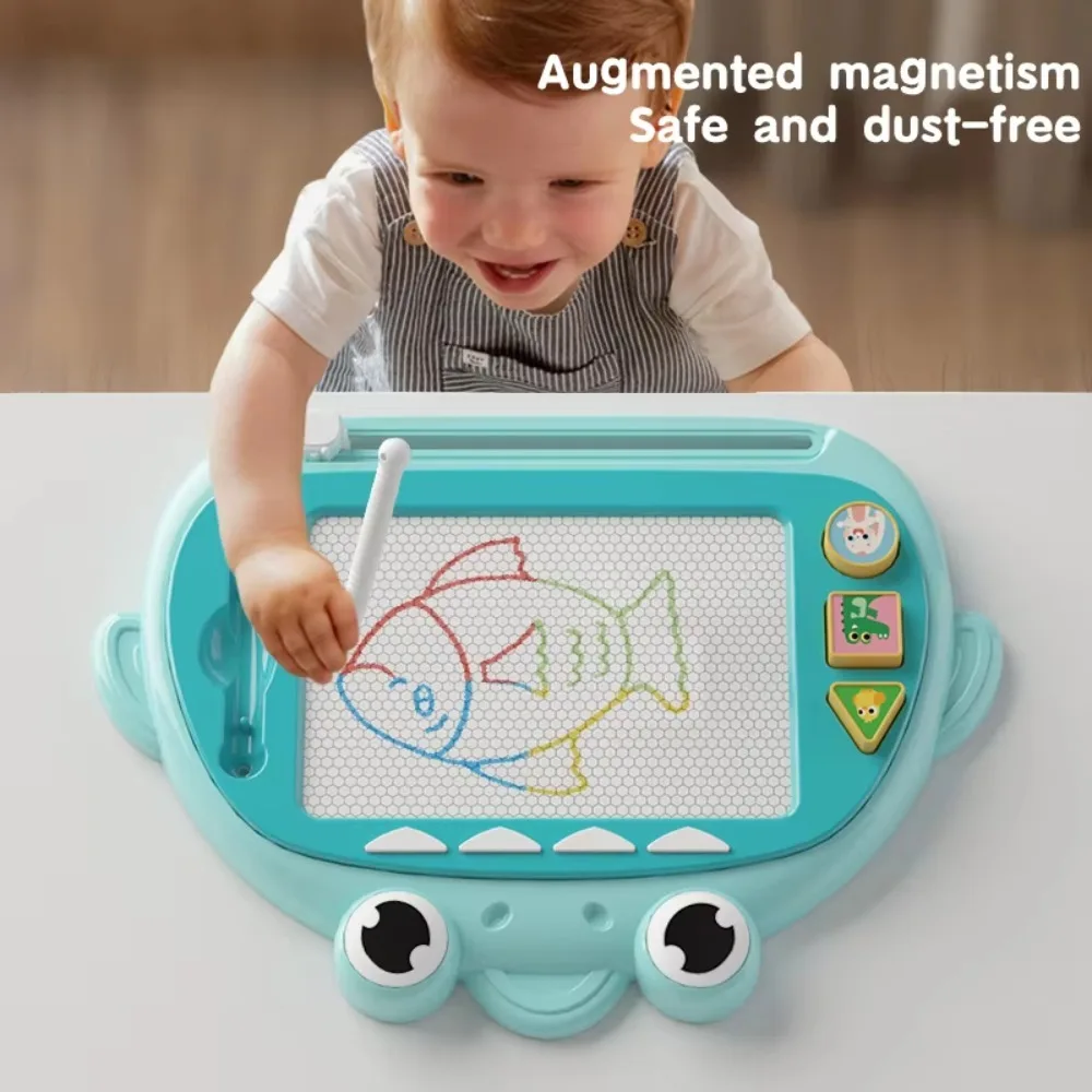 لوحة رسم مغناطيسية للأطفال، لوحة كتابة ملونة قابلة للمسح، لعبة للأطفال الصغار مع قلم واحد لهدايا عيد الميلاد