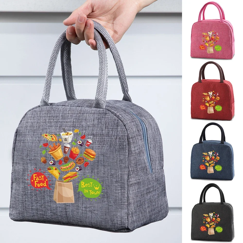 New Lunch Bag Insulated Picnic Carry Case Thermal Portable Lunch Box Bento Pouch Cooler Lunch Container Food Storage Bags