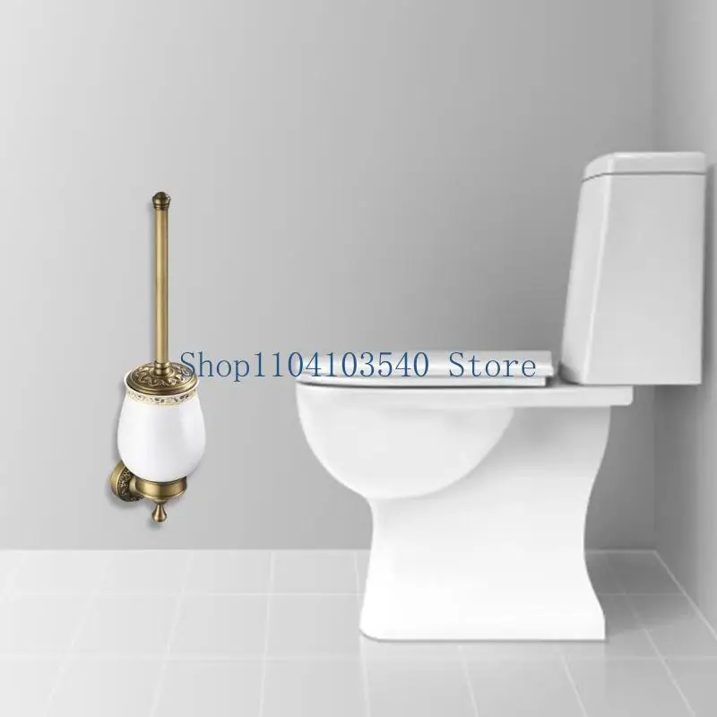 02DC Decorative Toilet Brush Stand with Strong Base Slip Resistant Toilet Brush Storage Solution Homes Improvement Accessory