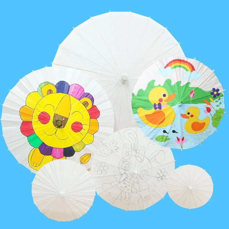 Chinese Style DIY Paper Umbrella Photo Props For Women Girl Wedding Dance Prop Oil Paper Dancing Umbrellas Party Favor Decor