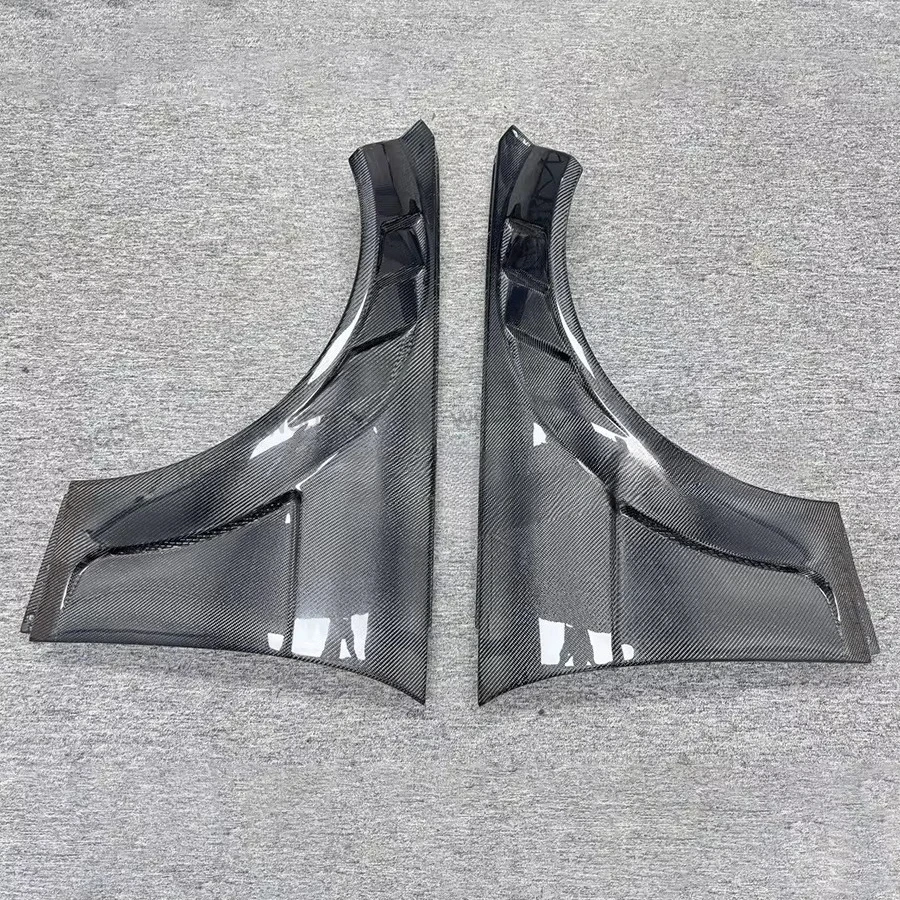 For  W204 C63 AMG 2008-2014 Carbon Fiber Car Front Bumper Side Fender Intake Air Vent Mudguard Exterior Parts view 3