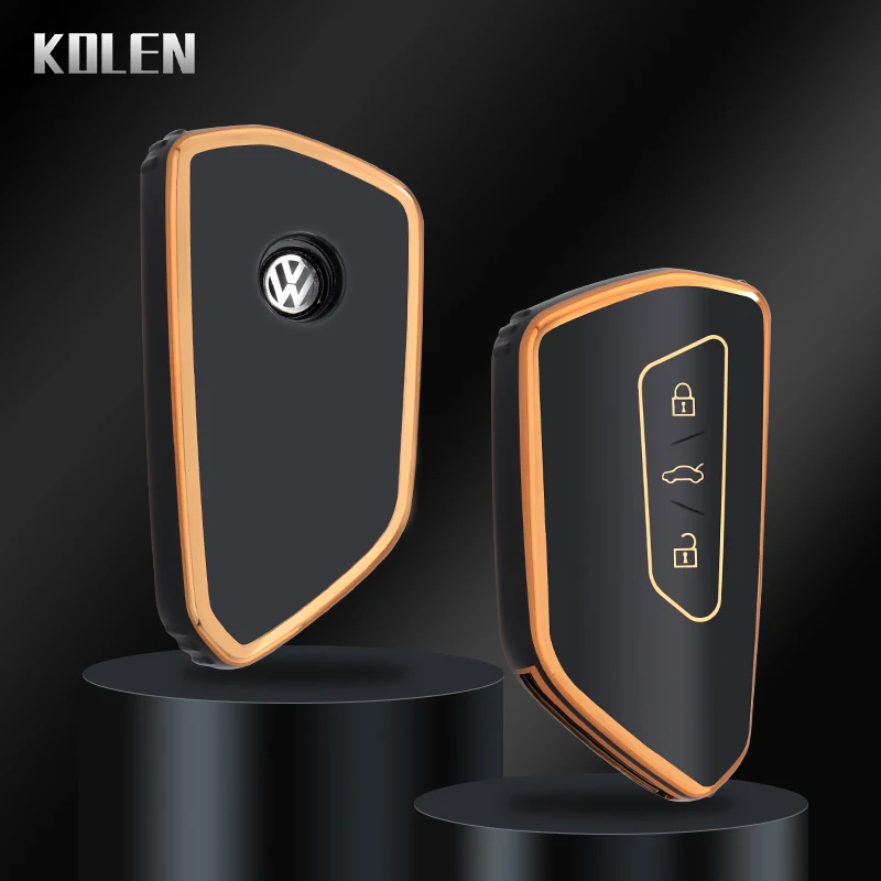 Fashion TPU Car Key Case Cover Shell Fob For Volkswagen VW Golf 8 MK8 ID-4 ID-6 For Skoda Octavia A8 For Seat Leon FR MK4 Cupra