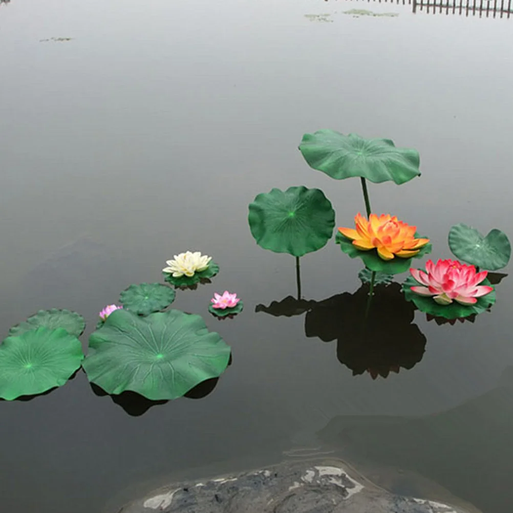 

1pc Simulation Leaves EVA Material for Fountain Lotus Leaves Fish Tank Pond Garden Fountain Water Lily Pool Decor