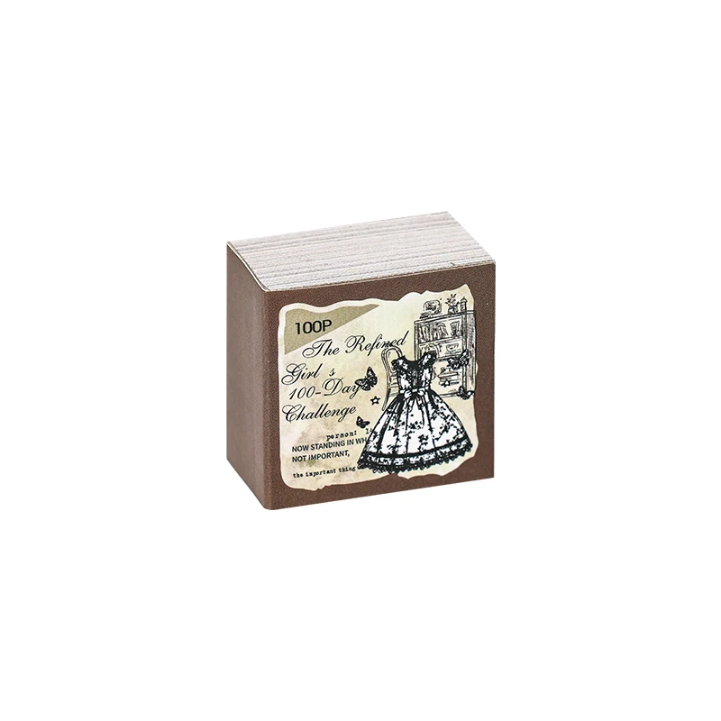 Card Lover 100 stuks [100 dagen check-in-serie] Sticky Notes Lichtgewicht schrijfpapier Sweet Home Bezoek Outfit Research