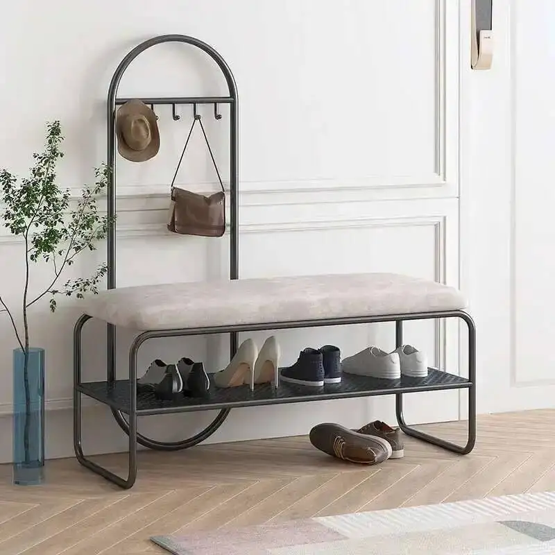 

Bench With Minimalist Shoe Rack Storage Bench Vertical Entryway Shoe Cabinets Dustproof Tool Scarpiere Entrance Room Furniture