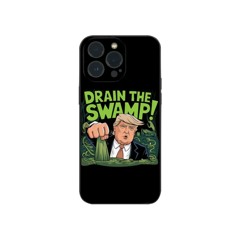 Drain The Swamp2024 Trump Phone Case For IPhone16 15 14 13 12 Mini 11 Pro XS Max X XR SE5 6 7 8 Plus Soft Silicone Cover