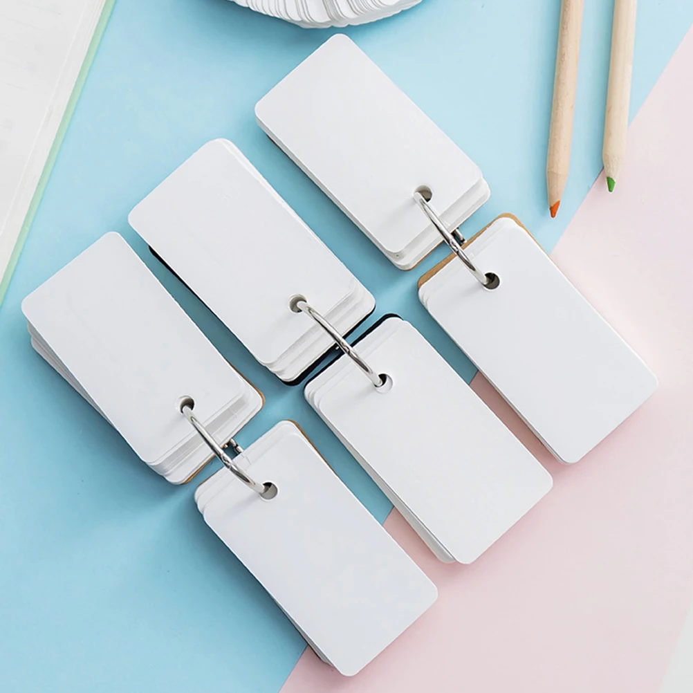 

6Pcs Ring Notebook Portable Cards Refillable Loose Leaf Stationery Portable Notepads