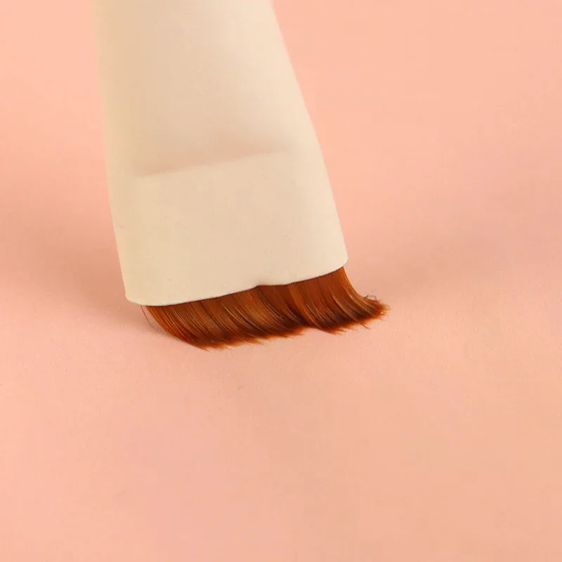 Professional Flat Angle Wooden Eyeshadow Brushes Make Up Cosmetics Tools Beige Eye Makeup Brushes Flat Eyebrow Eyeliner Brush