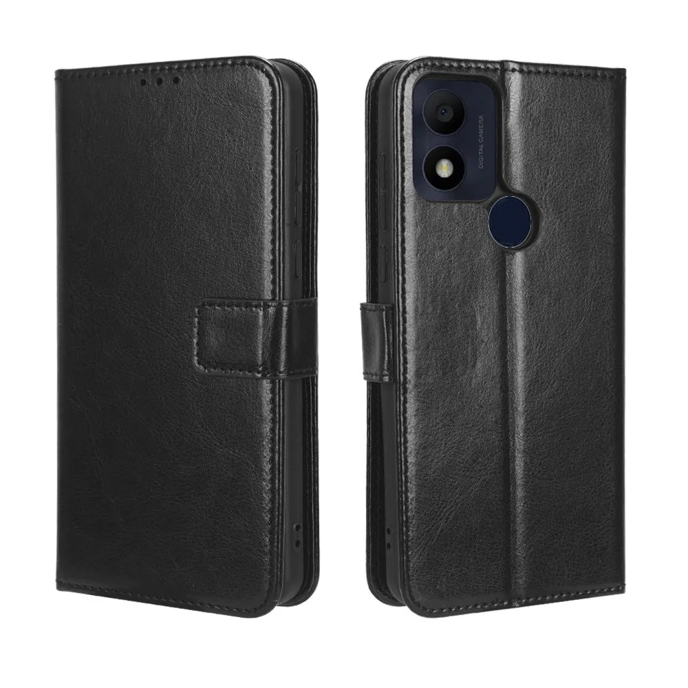 Para TCL 305i funda de lujo con tapa de cuero PU cartera con cordón soporte a prueba de golpes para TCL 305i 305 i TCL305i bolsa protectora para teléfono
