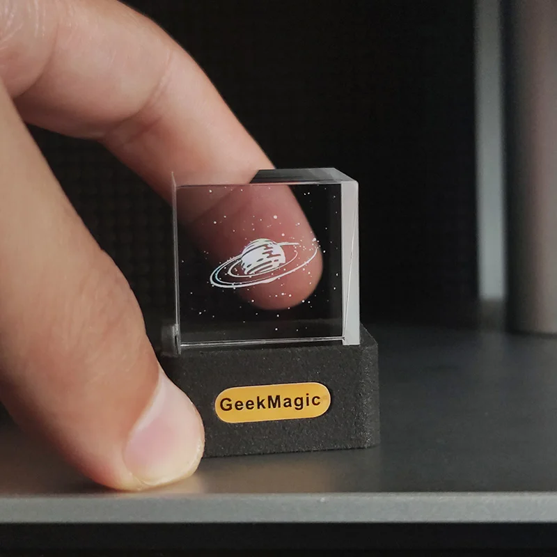 Holographic Crystal Cube Clock 4