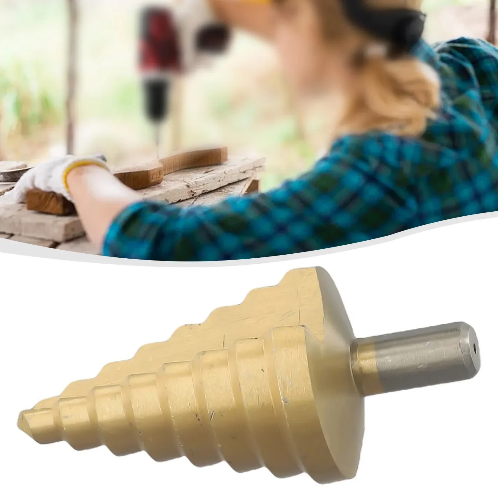 실용적인 목재 절단 도구 스텝 드릴 비트 골드 홀 그루브, 0mm, 15mm, 20mm, 25mm, 10-45mm, 1PC, 30mm, 35mm, 40mm, 45mm, HSS 스틸