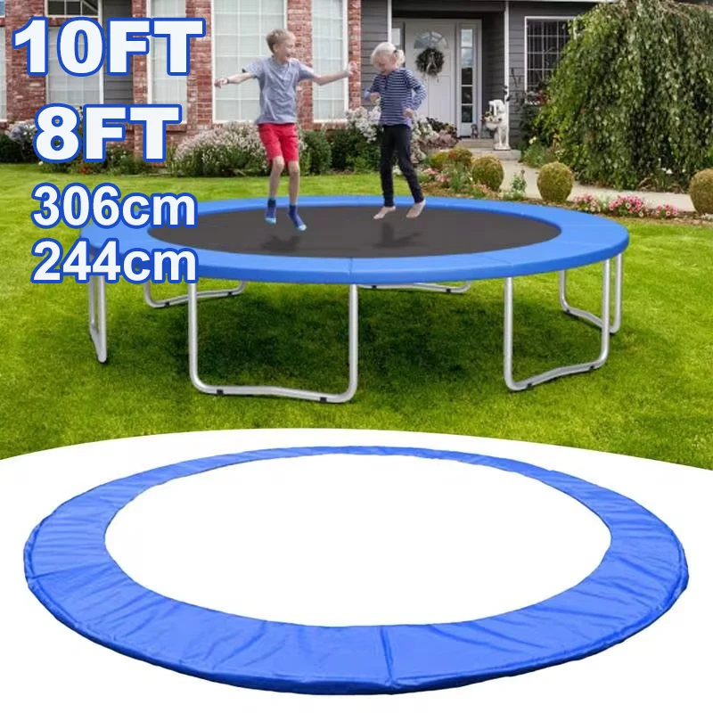 10/8 Feet Trampoline Safety Pad Mat Waterproof Trampoline Accessories Spring Protection Cover Replacement Pads 244cm/306cm