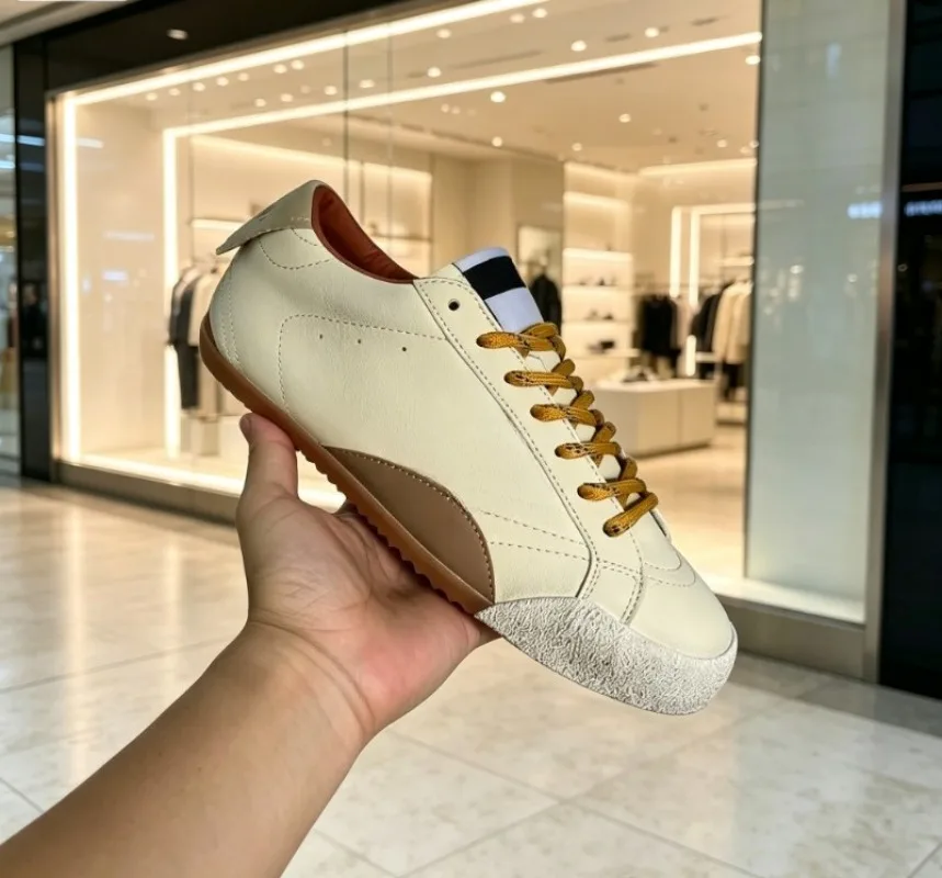 Men Women Distressed Star Retro Trainers Double Lace-up Low Top Flat All-Match Casual Minimalist Vintage Sneakers Footwear