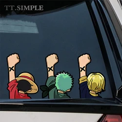 TT Car Sticker for ONE PIECE Car Stickers Anime Motorcycle Waterproof Car Accessoires Decal Graffiti Laptop Campervan Decals