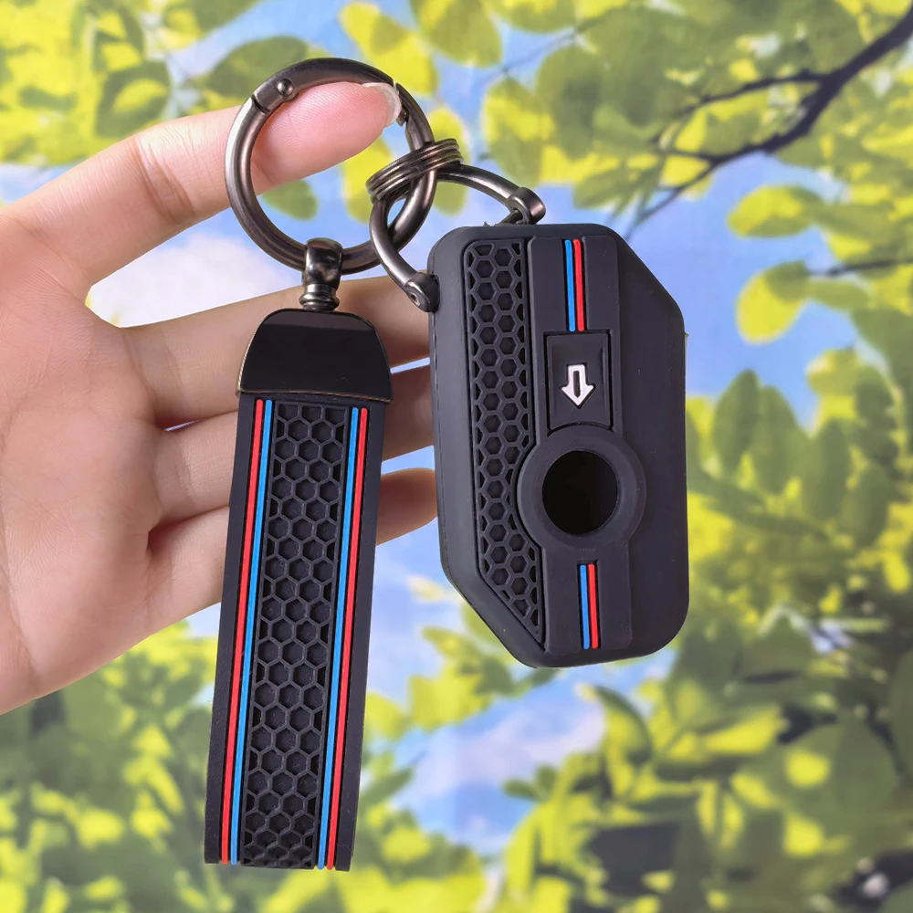 Grippy Honeycomb Key Case With Keychain For BMW R1250GS R1200GS C400gt F750GS F850GS R1200RS R1200RT Motorcycle Key Holder