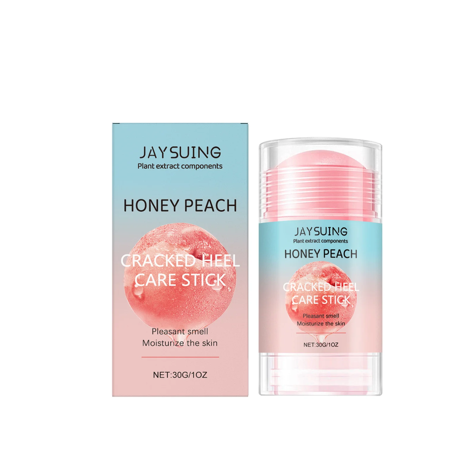 Foot Care Stick Peach Flavor Exfoliating Cracked Heel Repair Balm Stick Moisturizing Dry Feet Deeply Protect foot care daily 30g