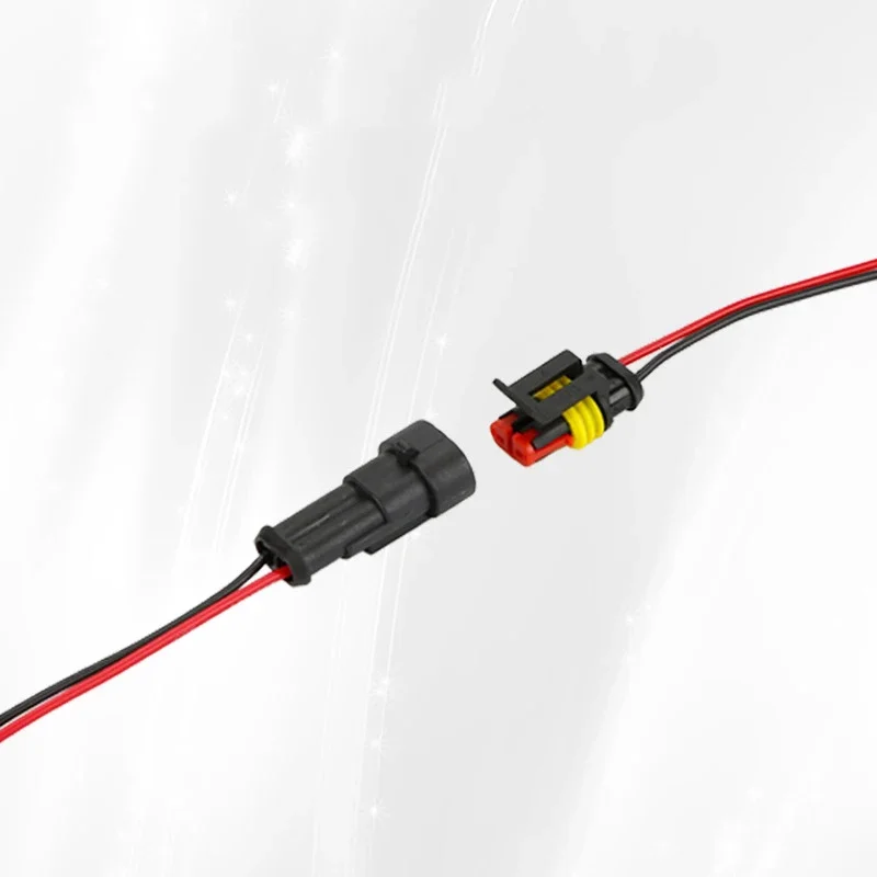 

Car Waterproof Electrical Wire Connector, 16 AWG 2 Pin Plug, Truck, Boat, and Other Wire Connections