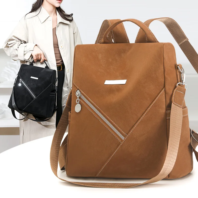 

2026 new high-end fashion women's backpack large-capacity commuter backpack simple versatile anti-theft backpack