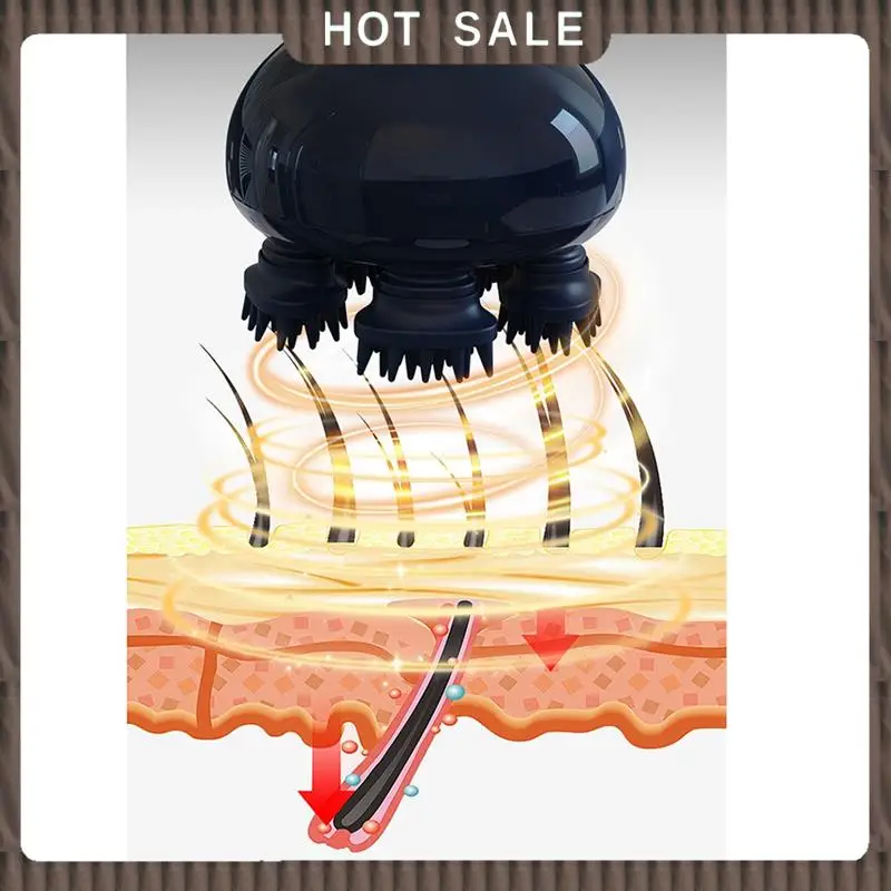 

24-Hour Delivery Deep Tissue Massage EMS Head Massage Cordless Electric Shiatsu Scalp Massage Promote Hair Growth Stress Relief