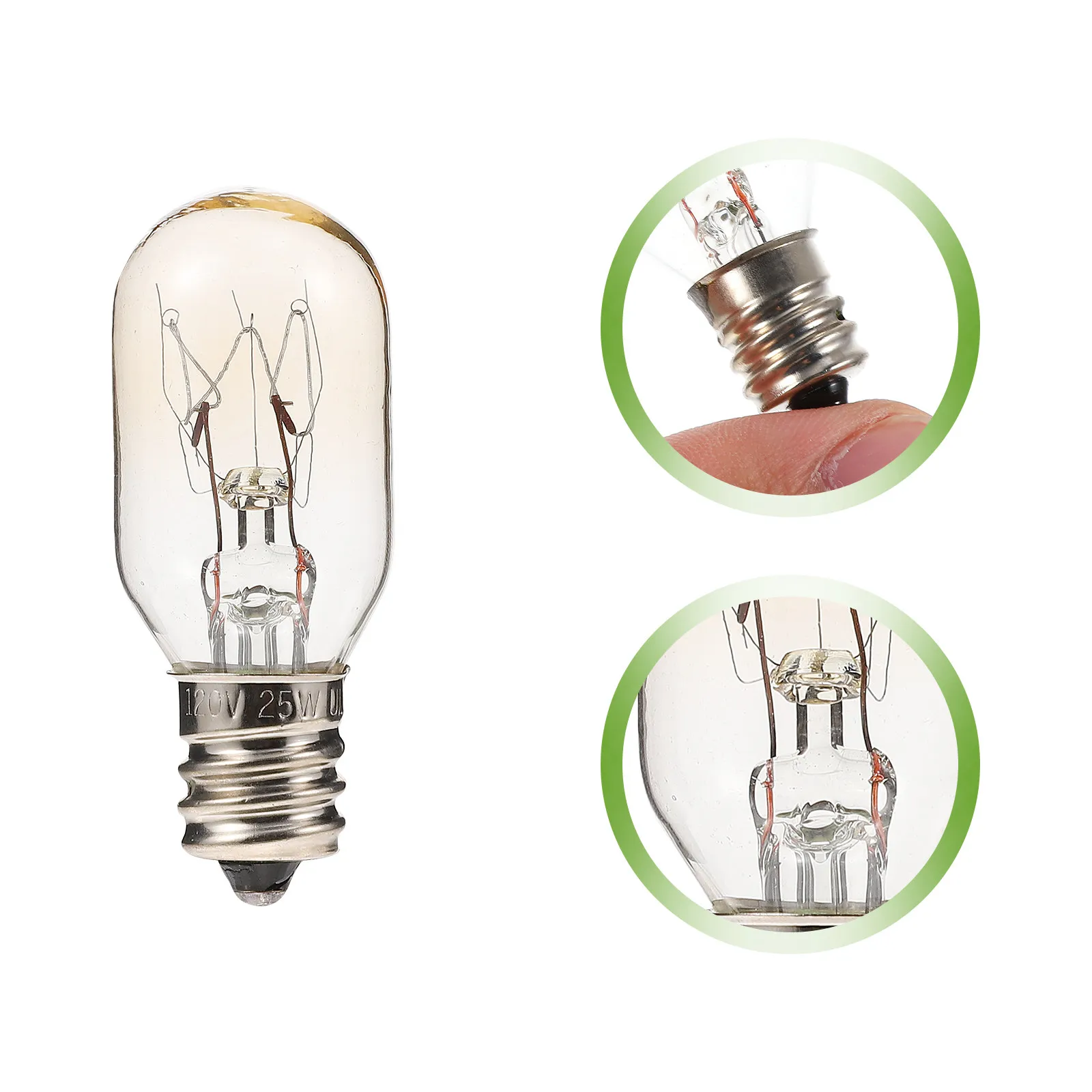 

8Pcs Refrigerator Bulb E12 120V Tubular Incandescent Light Bulb for Fridge Freezer Lamp Replacement with Moisture Resistant