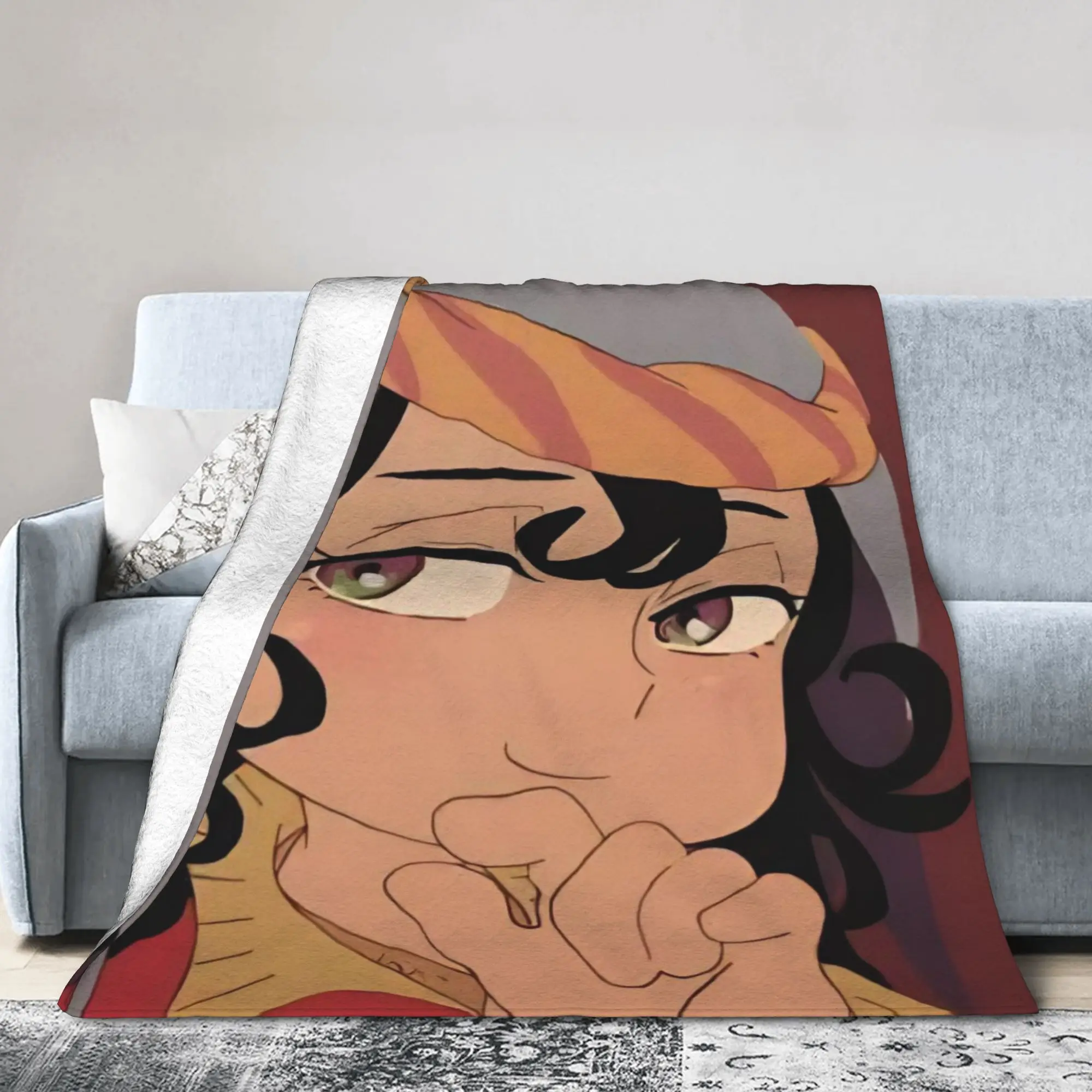 Tenmaku no Jaadugar Anime Blankets Fatima Fleece Novelty Breathable Throw Blankets for Chair Covering Sofa Spring Autumn