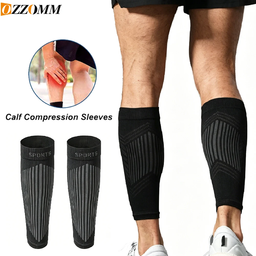 Calf Compression Sleeves – Relieve Shin Splints, Achilles Pain & Leg Fatigue, Breathable Footless Support for Running,Jump Rope
