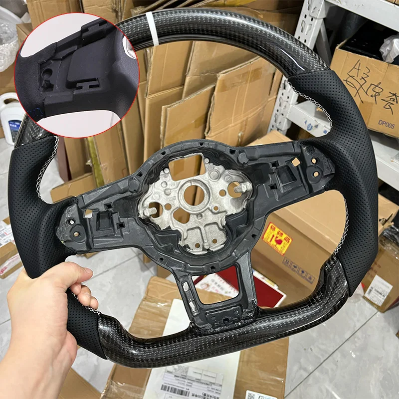 Koolstofvezel Stuurwiel Leer Voor Volkswagen Golf 7 7.5 GTI GTD GTE R 2013-2020 Polo GTI Tiguan passat DSG