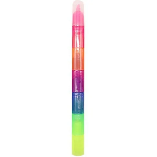 10PCS Cylindrical round rod fluorescent pen Highlighter pen