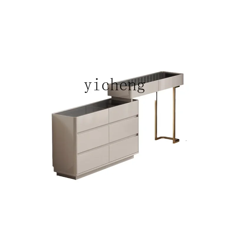 

TQH dresser chest integrated ultra-thin bedroom cream wind storage bedside cabinet makeup table