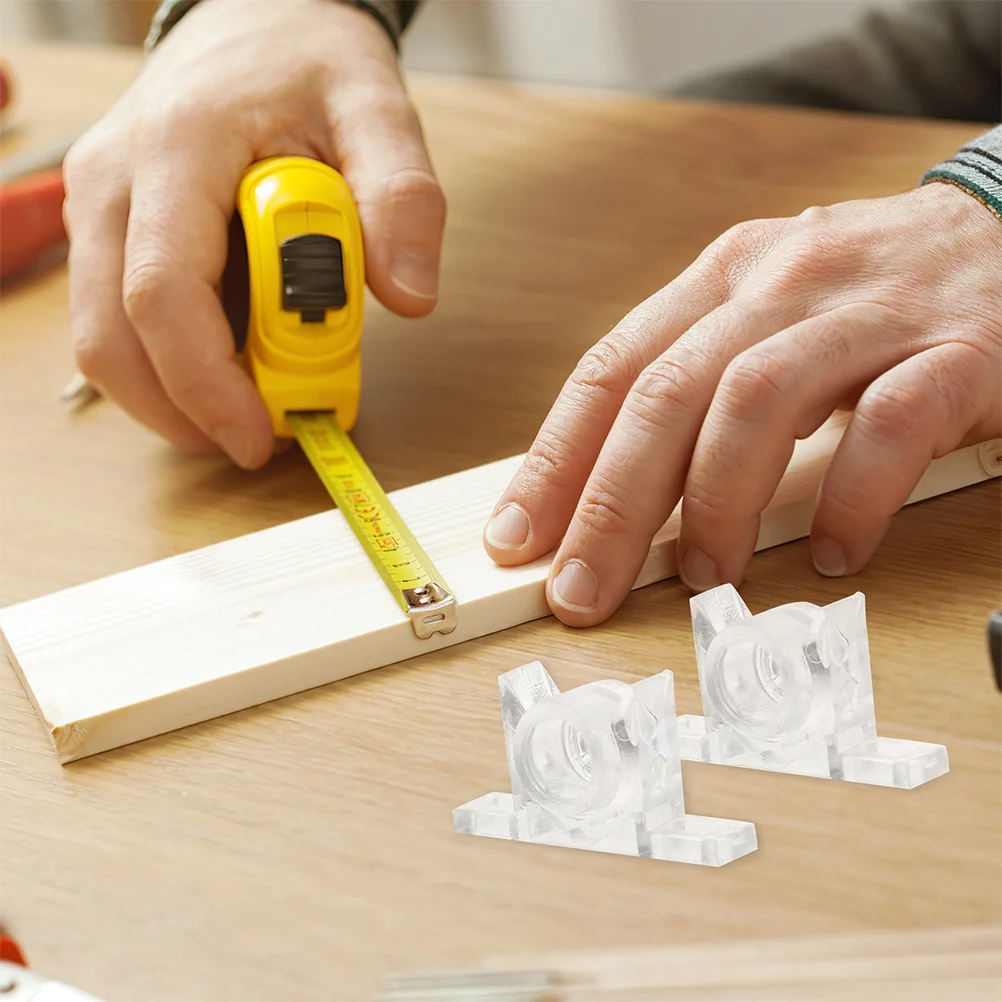 

20 Sets Transparent Cabinet Door Catch Clips False Drawer Front Clips Screws Included Secure Closure Suitable for Cabinet