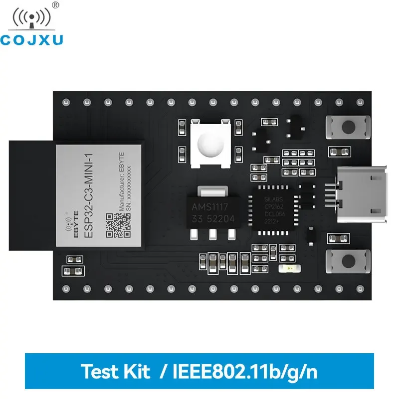 

Тестовая плата ESP32-C3 2,4–2,5 ГГц COJXU ESP32-C3-MINI-1-TB Поддержка USB-интерфейса IEEE802.11b/g/n