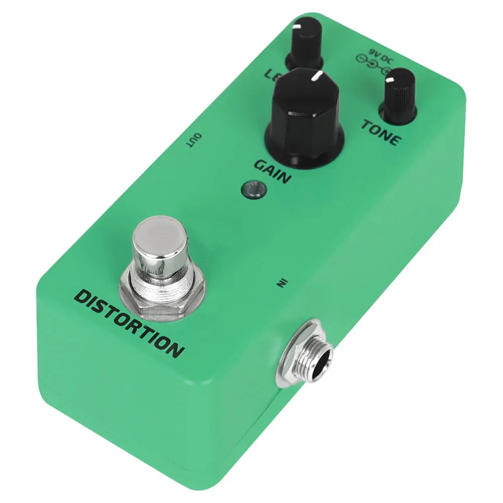 

Distortion Effect Electric Guitar Pedal Mini Sound Green Portable Practice Performance Bass Effector Accessories